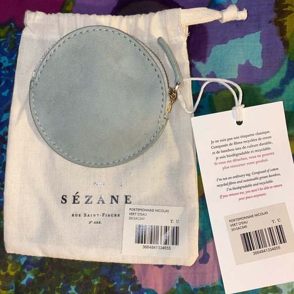 Sézane BNWT Suede Coin Purse - Picture 2 of 3